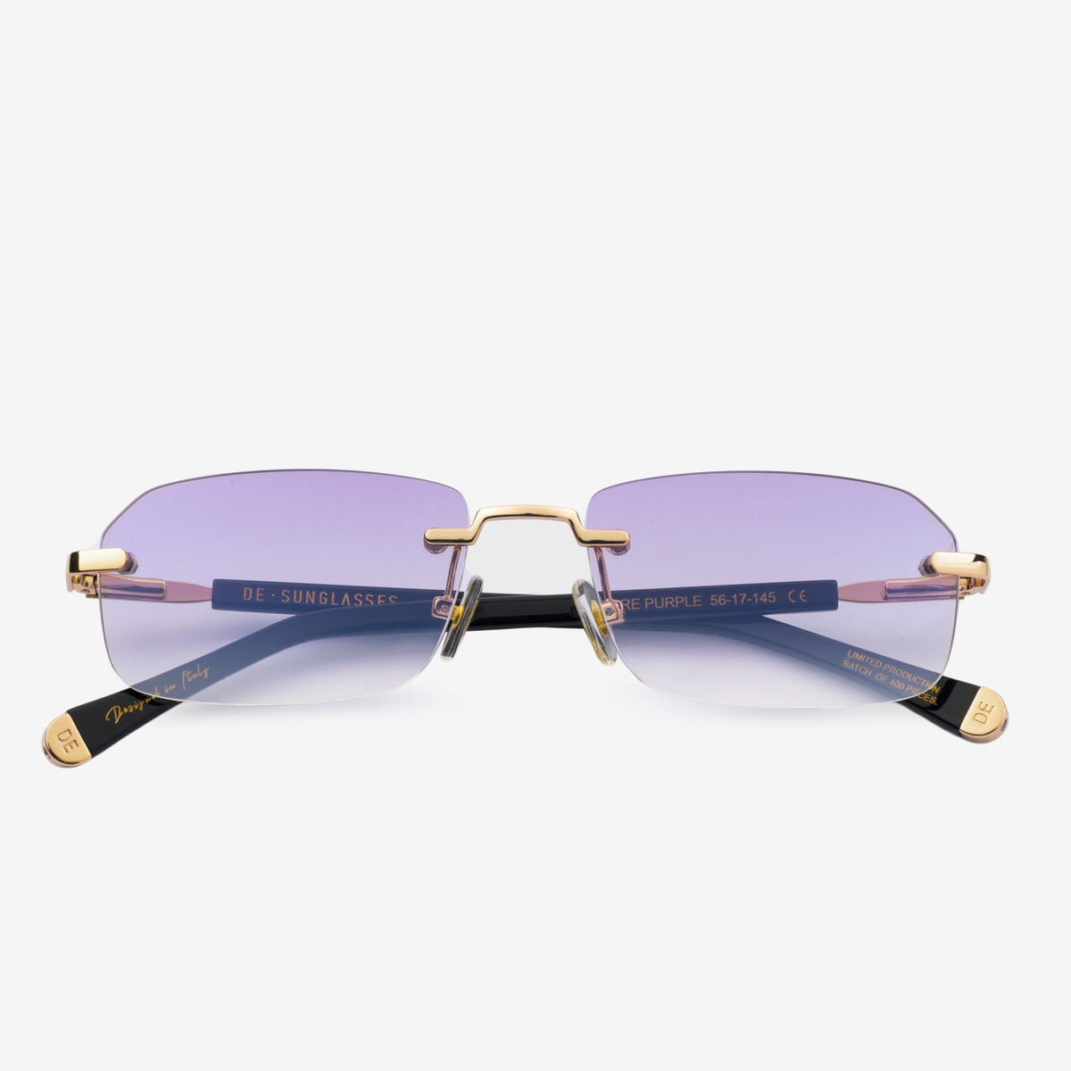 Purple cheap rimless sunglasses